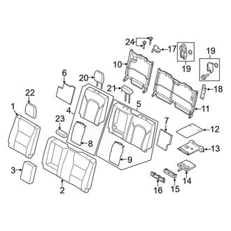 Ford OE - Seats & Tracks - Rear Seat Components (Seat Back), (Raptor SuperCrew)