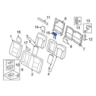 Ford OE - Rear Center Headrest Cushion