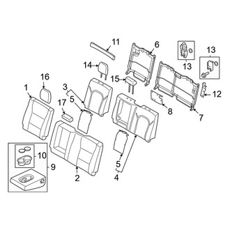 Ford OE - Seats & Tracks - Rear Seat Components (Seat Back), (Raptor)
