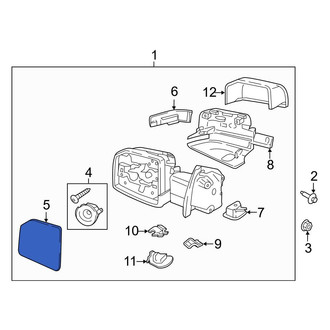 Ford OE - Front Right Door Mirror Glass
