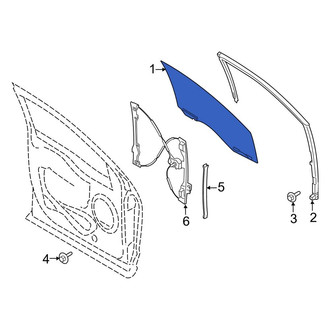 Ford OE - Rear Left Door Glass