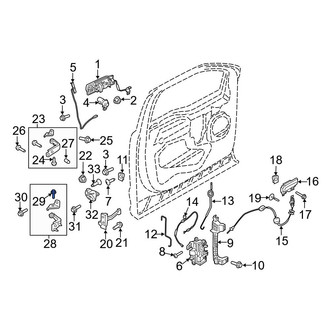Ford OE - Front Lower Door Hinge Bolt
