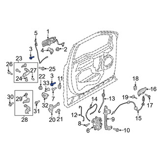 Ford OE - Rear Inner Interior Door Handle Bolt
