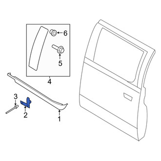 Ford OE - Rear Door Belt Molding Clip