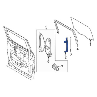 Ford OE - Rear Right Door Window Glass Surround Channel Bracket
