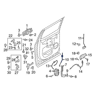 Ford OE - Rear Left Door Lock Operating Rod