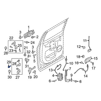 Ford OE - Front Upper Door Hinge Bolt
