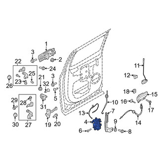 Ford OE - Rear Right Door Latch Assembly