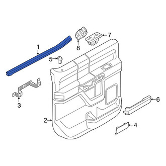 Ford OE - Rear Left Inner Door Window Belt Weatherstrip