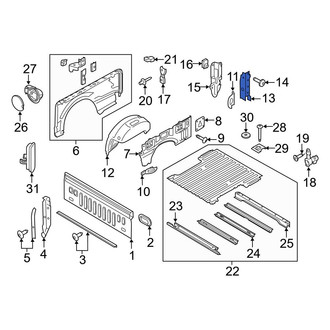 Ford OE - Rear Right Truck Bed Panel Bracket