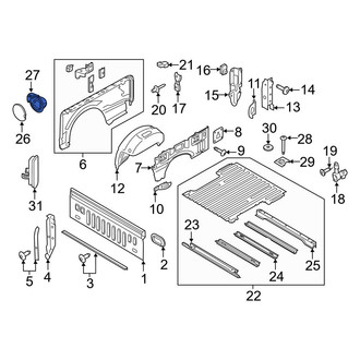Ford OE - Rear Fuel Filler Housing
