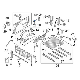 Ford OE - Rear Tailgate Striker Plate