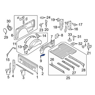 Ford OE - Rear Tie Down Hook