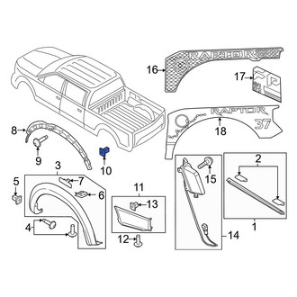 Ford OE - Center High Mount Stop Light Nut