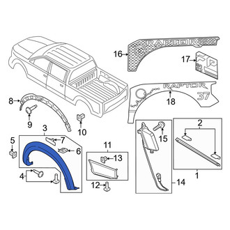 Ford OE - Rear Right Fender Flare