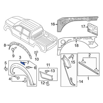 Ford OE - Door Molding Clip