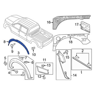 Ford OE - Rear Left Fender Flare Bracket