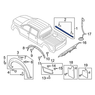 Ford OE - Rear Right Upper Truck Bed Molding