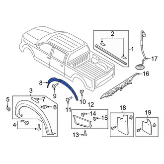 Ford OE - Rear Left Fender Flare Bracket