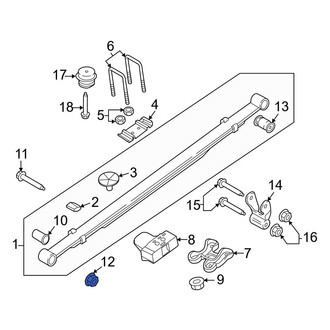 Ford OE - Leaf Spring Nut
