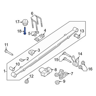 Ford OE - Leaf Spring Bumper Bolt