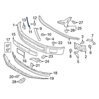 Ford OE - Front Right Upper Bumper Face Bar Bracket
