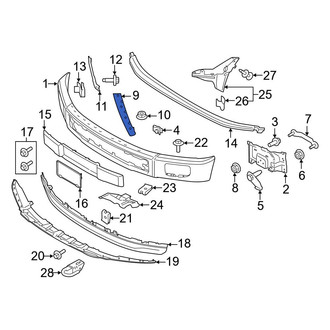 Ford OE - Front Left Lower Bumper Face Bar Bracket