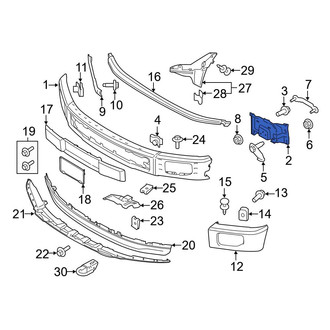 Ford OE - Front Right Bumper Face Bar Mount