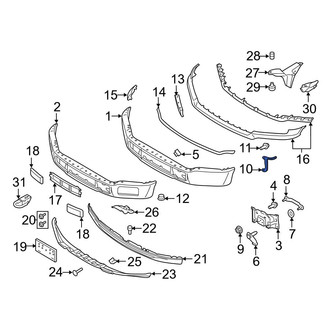 Ford OE - Left Upper Bumper Face Bar Bracket