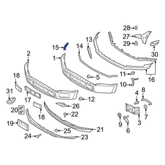 Ford OE - Front Left Bumper End Cap