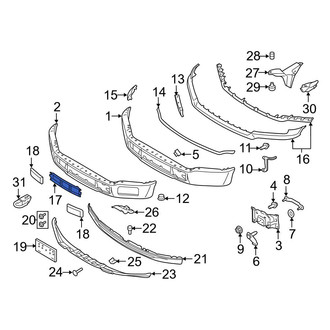 Ford OE - Front Center Bumper Cover Spacer Panel