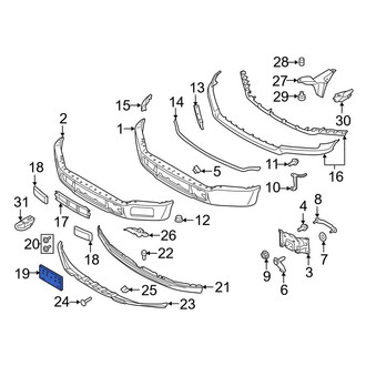 Ford OE - Front License Plate Bracket
