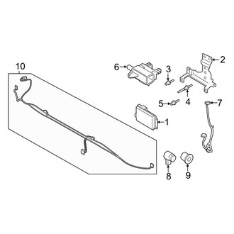 Ford OE - Front Bumper - Bumper & Components (Electrical Components), (King Ranch / Lariat / Limited / Platinum / Police Responder / SSV / XL / XLT)