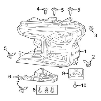 Ford OE - Front Lamps - Headlamp Components (LED), (King Ranch / Lariat / Limited / Platinum / Police Responder / SSV / XL / XLT)