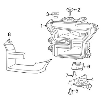 Ford OE - Front Lamps - Headlamp Components (LED, from 08/07/2015)