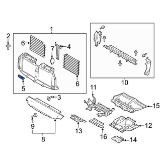 Ford OE - Upper Radiator Shutter Bracket