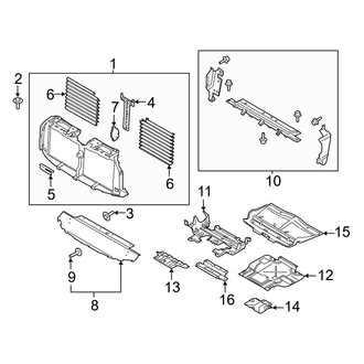 Ford OE - Radiator Support - Splash Shields (3.3L)