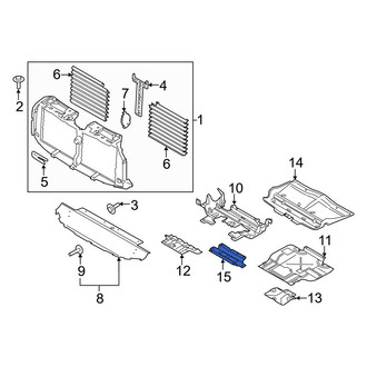 Ford OE - Right Floor Pan Splash Shield Bracket