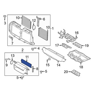 Ford OE - Front Lower Radiator Shutter Assembly