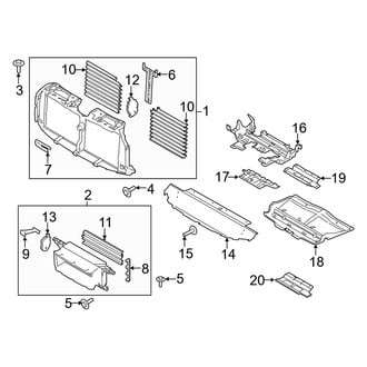 Ford OE - Radiator Support - Splash Shields (3.0L)