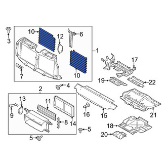 Ford OE - Front Upper Radiator Shutter Assembly