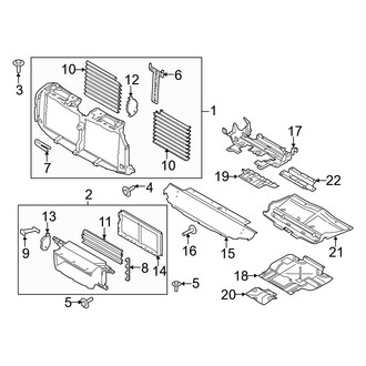 Ford OE - Radiator Support - Splash Shields (3.5L Gas)