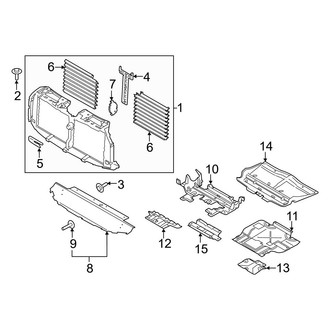 Ford OE - Radiator Support - Splash Shields (5.0L)