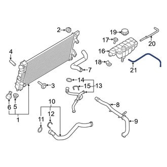 Ford OE - Lower Engine Coolant Overflow Hose