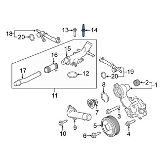 Ford OE - Engine Coolant Pipe Bolt