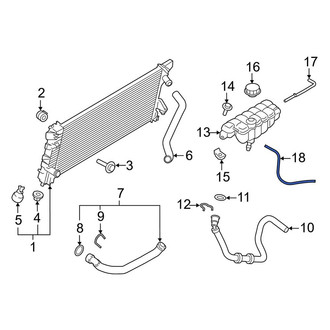 Ford OE - Lower Engine Coolant Overflow Hose