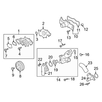 Ford OE - Cooling - Water Pump (From 09/26/2016), (G Engine VIN Character)