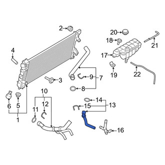 Ford OE - Upper Radiator Coolant Hose