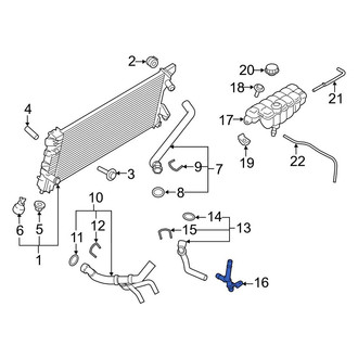 Ford OE - Engine Water Pump Outlet Pipe