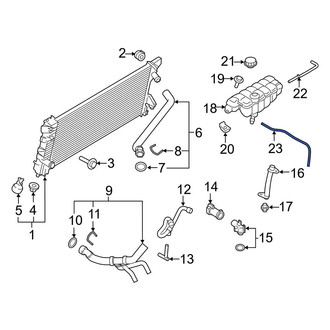 Ford OE - Engine Coolant Overflow Hose